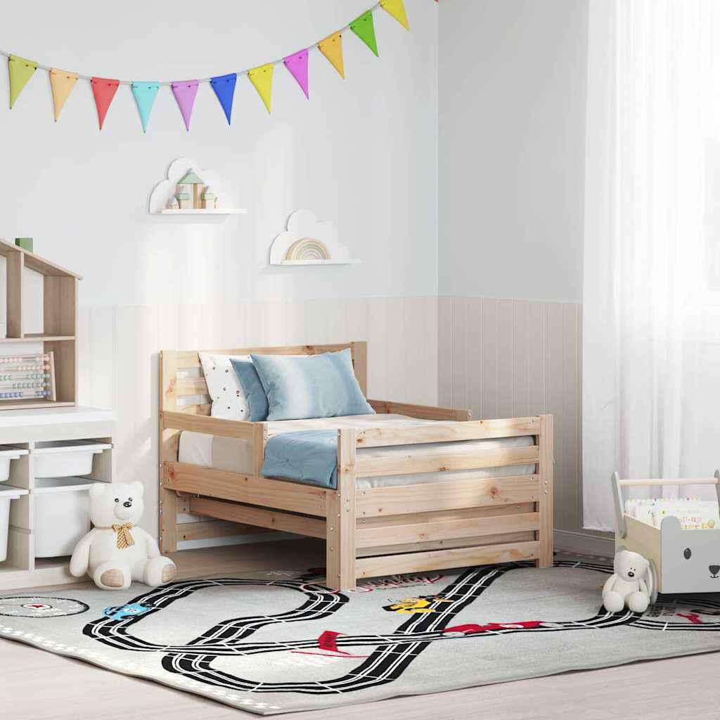 vidaXL Uitbreidbaar Bedframe voor Kinderen Bruin 80 x 130 / 165 / 200 cm