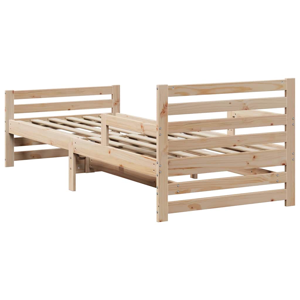 vidaXL Uitbreidbaar Bedframe voor Kinderen Bruin 80 x 130 / 165 / 200 cm