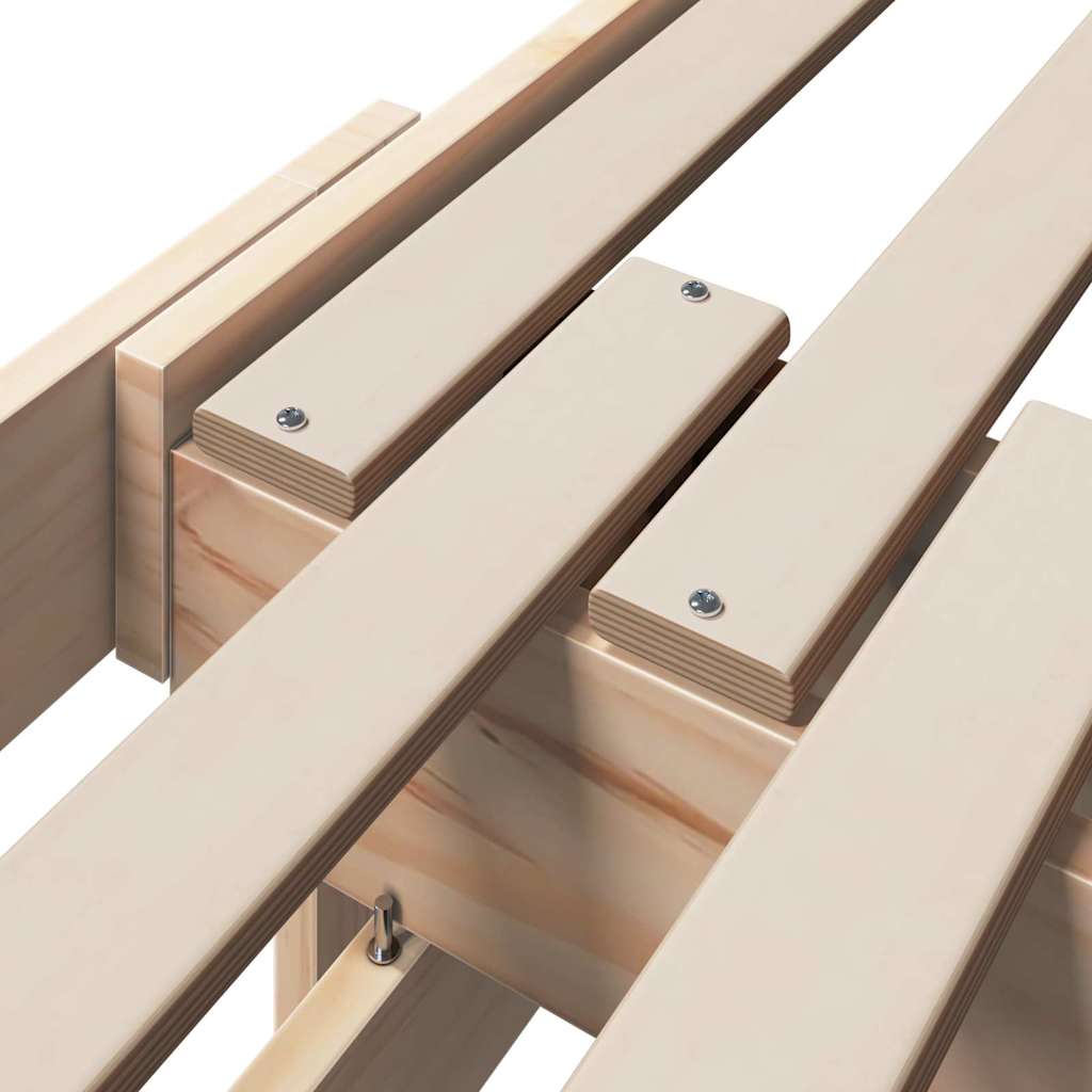 vidaXL Uitbreidbaar Bedframe voor Kinderen Bruin 80 x 130 / 165 / 200 cm