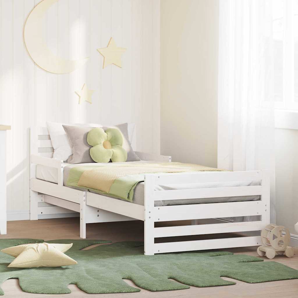 vidaXL Uitbreidbaar Bedframe voor Kinderen Bruin 80 x 130 / 165 / 200 cm