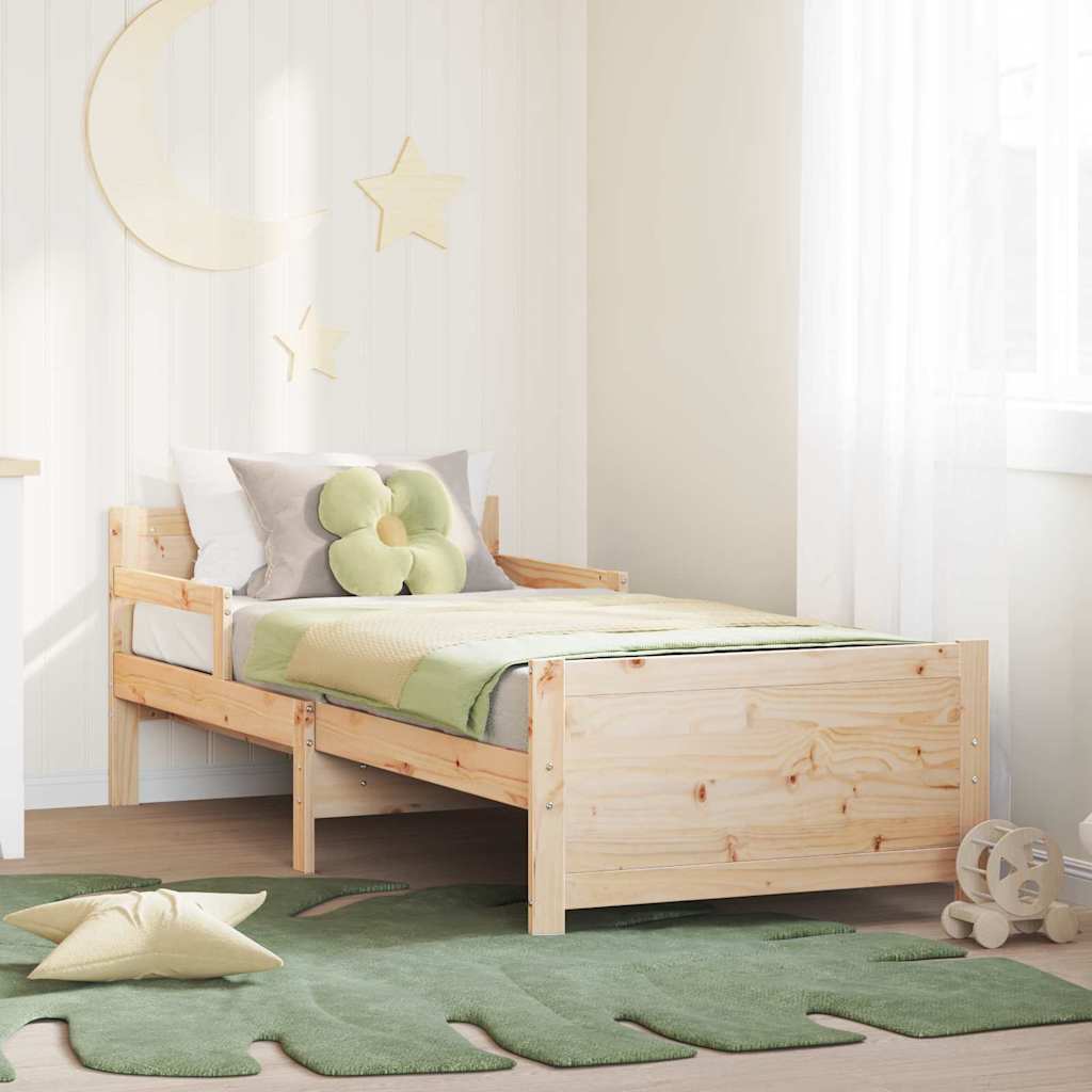 vidaXL Uitbreidbaar Bedframe voor Kinderen Bruin 80 x 130 / 165 / 200 cm