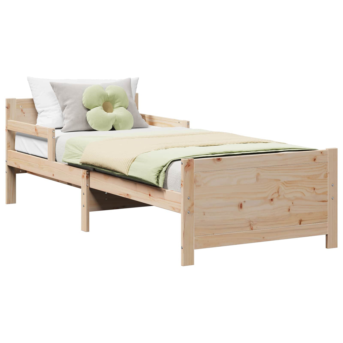 vidaXL Uitbreidbaar Bedframe voor Kinderen Bruin 80 x 130 / 165 / 200 cm