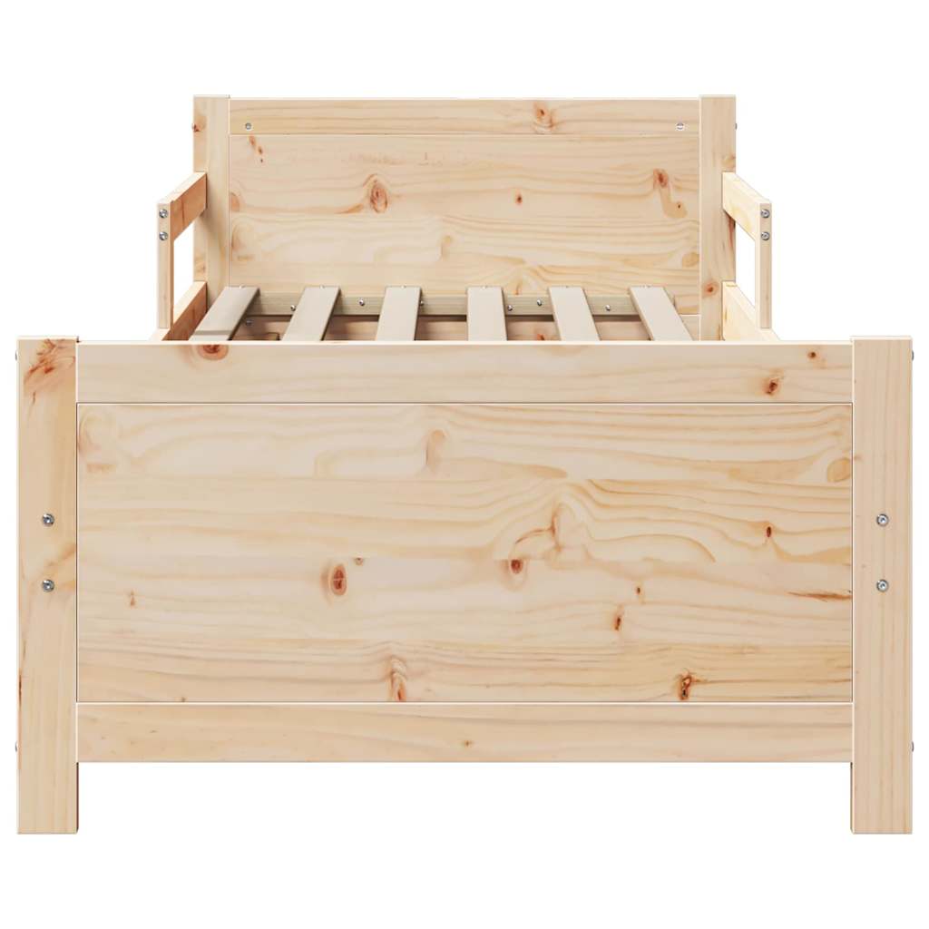 vidaXL Uitbreidbaar Bedframe voor Kinderen Bruin 80 x 130 / 165 / 200 cm