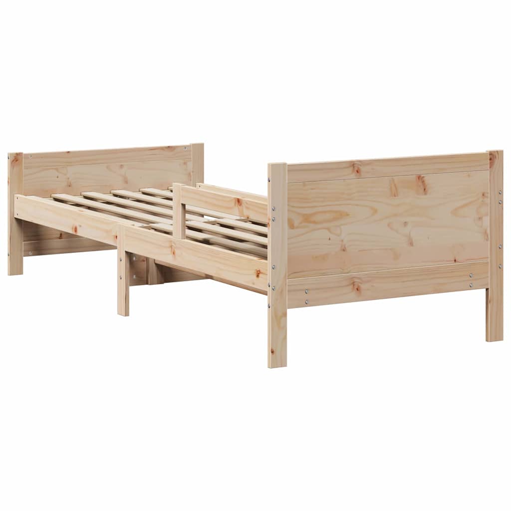 vidaXL Uitbreidbaar Bedframe voor Kinderen Bruin 80 x 130 / 165 / 200 cm