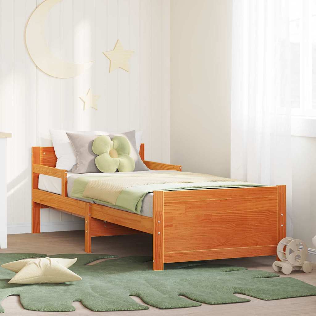 vidaXL Uitbreidbaar Bedframe voor Kinderen Bruin 80 x 130 / 165 / 200 cm