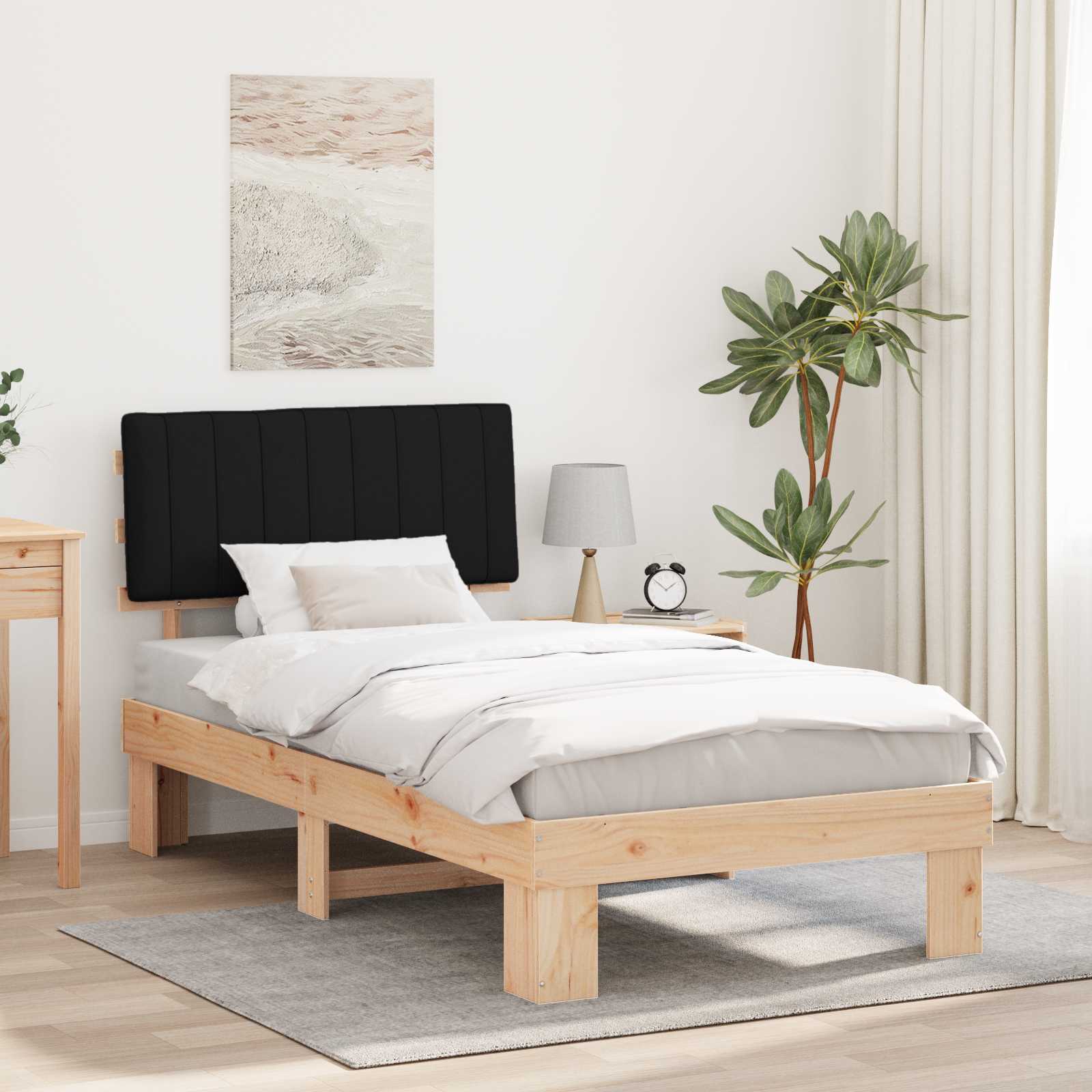 vidaXL Bedframe met Gevoerd Hoofdgedeelte Lichtgrijs 200 x 200 cm