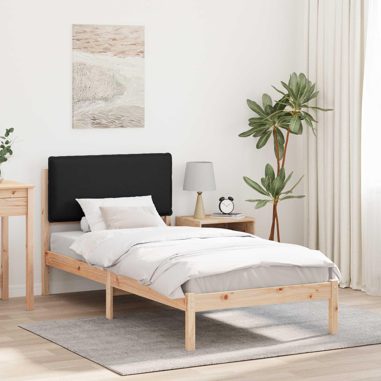 vidaXL Bedframe met Gevoerd Hoofdgedeelte Lichtgrijs 180 x 200 cm