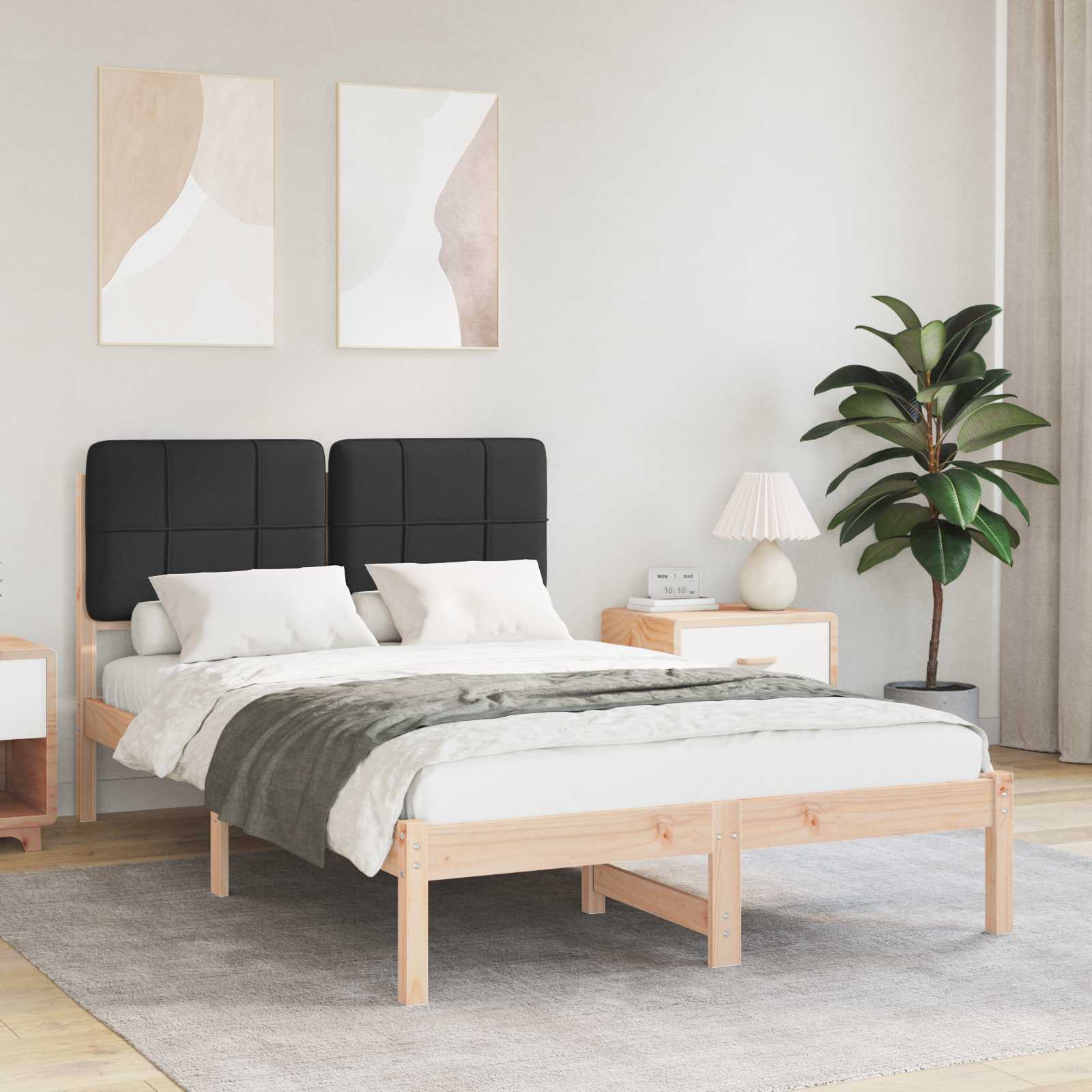 vidaXL Bedframe met Gevoerd Hoofdgedeelte Lichtgrijs 180 x 200 cm