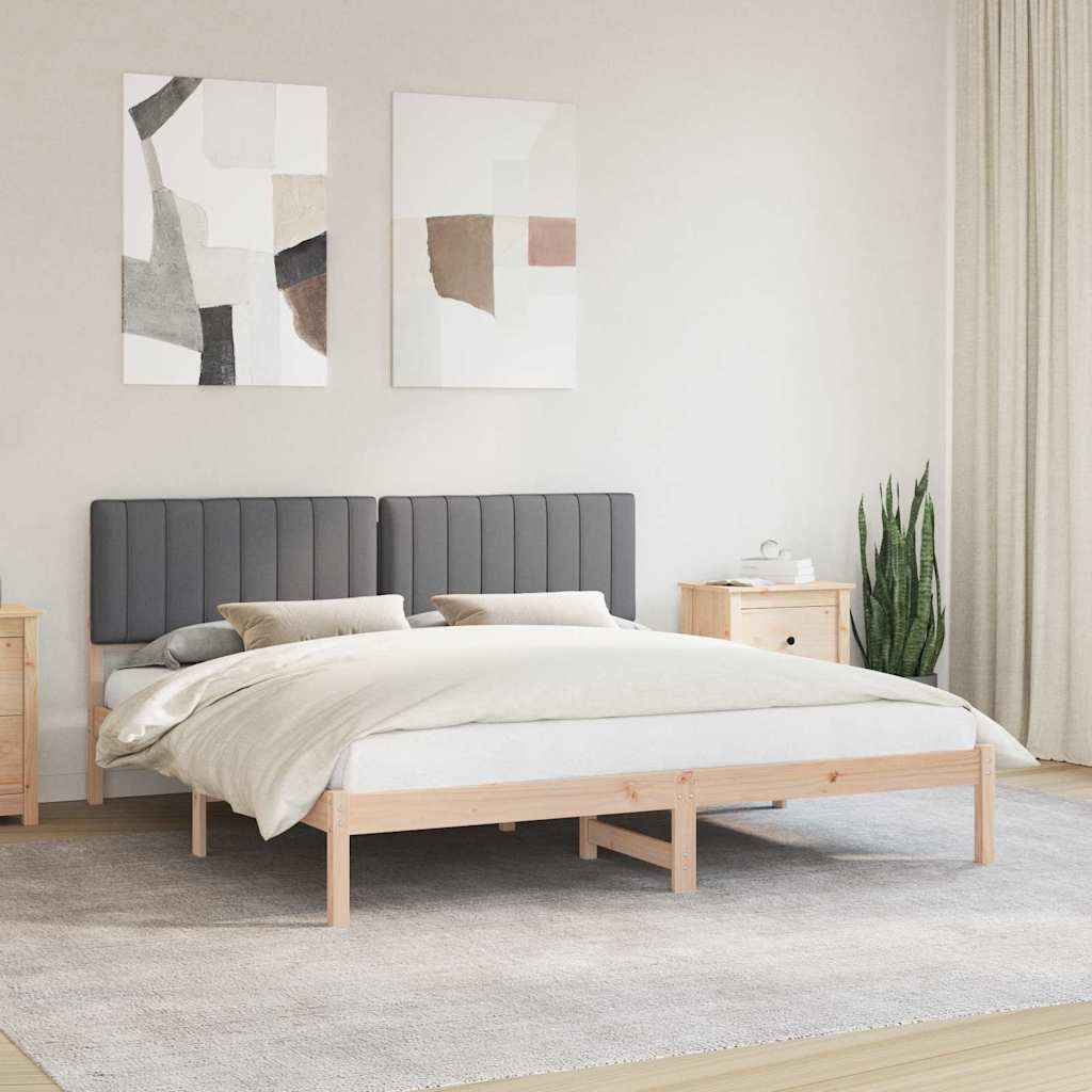 vidaXL Bedframe met Gevoerd Hoofdgedeelte Lichtgrijs 180 x 200 cm