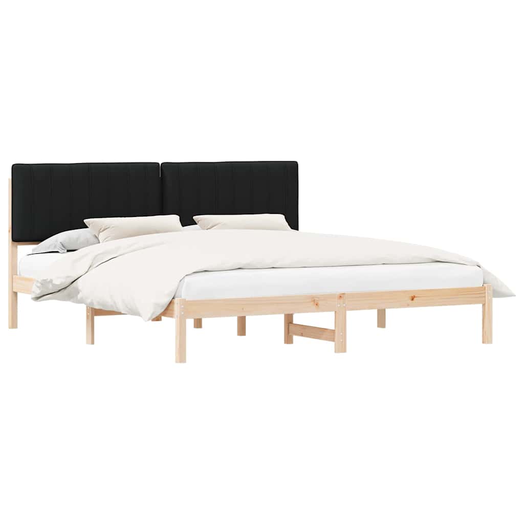 vidaXL Bedframe met Gevoerd Hoofdgedeelte Lichtgrijs 180 x 200 cm