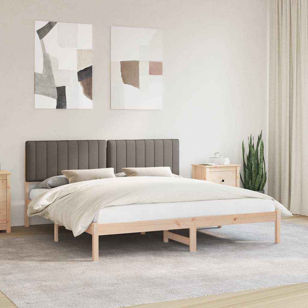 vidaXL Bedframe met Gevoerd Hoofdgedeelte Lichtgrijs 180 x 200 cm