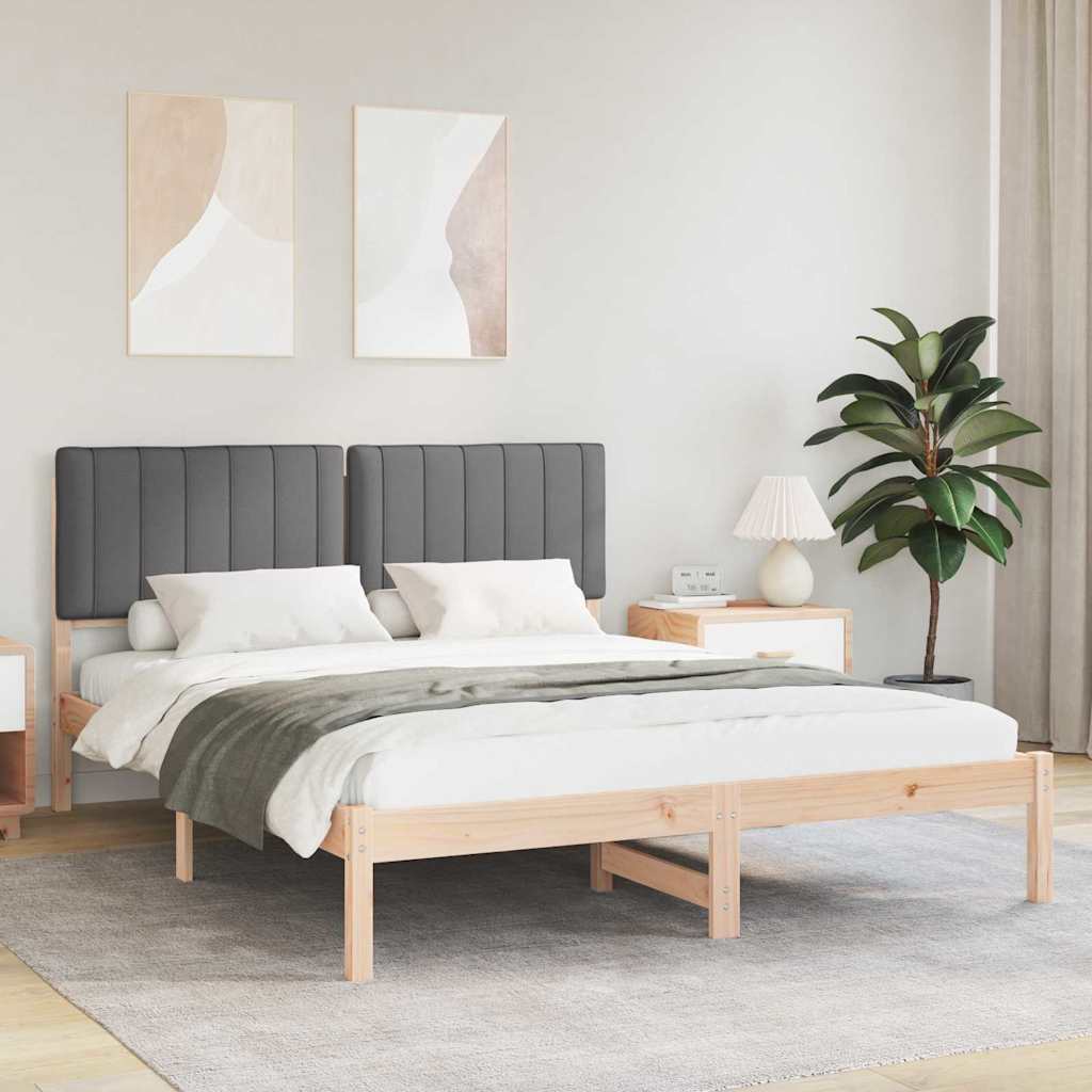 vidaXL Bedframe met Gevoerd Hoofdgedeelte Lichtgrijs 180 x 200 cm