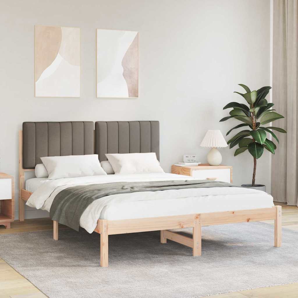 vidaXL Bedframe met Gevoerd Hoofdgedeelte Lichtgrijs 180 x 200 cm