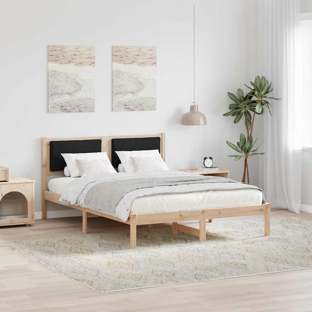 vidaXL Bedframe Lichtgrijs 200 x 200 cm Massief grenenhout