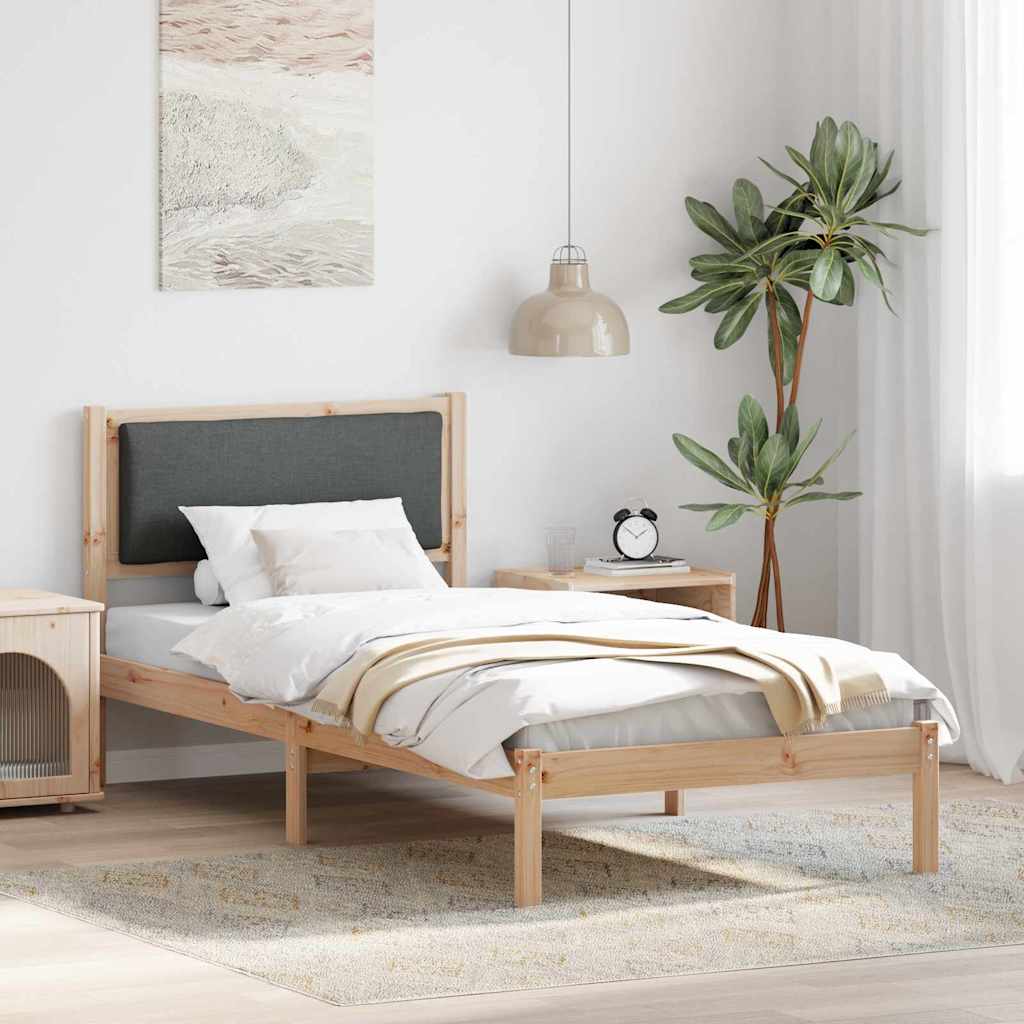 vidaXL Bedframe Lichtgrijs 200 x 200 cm Massief grenenhout