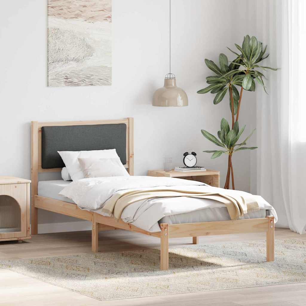 vidaXL Bedframe Lichtgrijs 200 x 200 cm Massief grenenhout