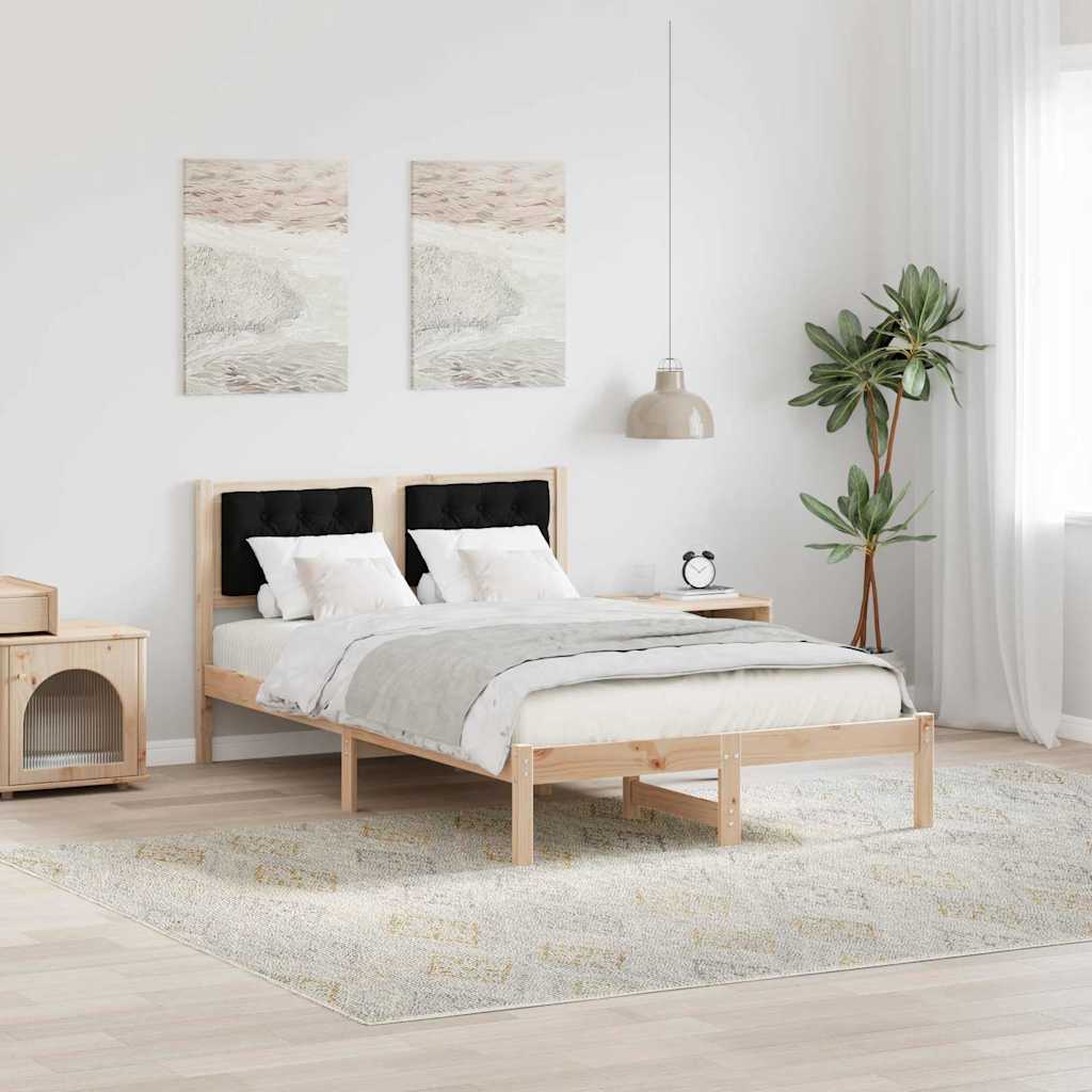 vidaXL Bedframe met hoofdeinde Lichtgrijs 75 x 190 cm Stof
