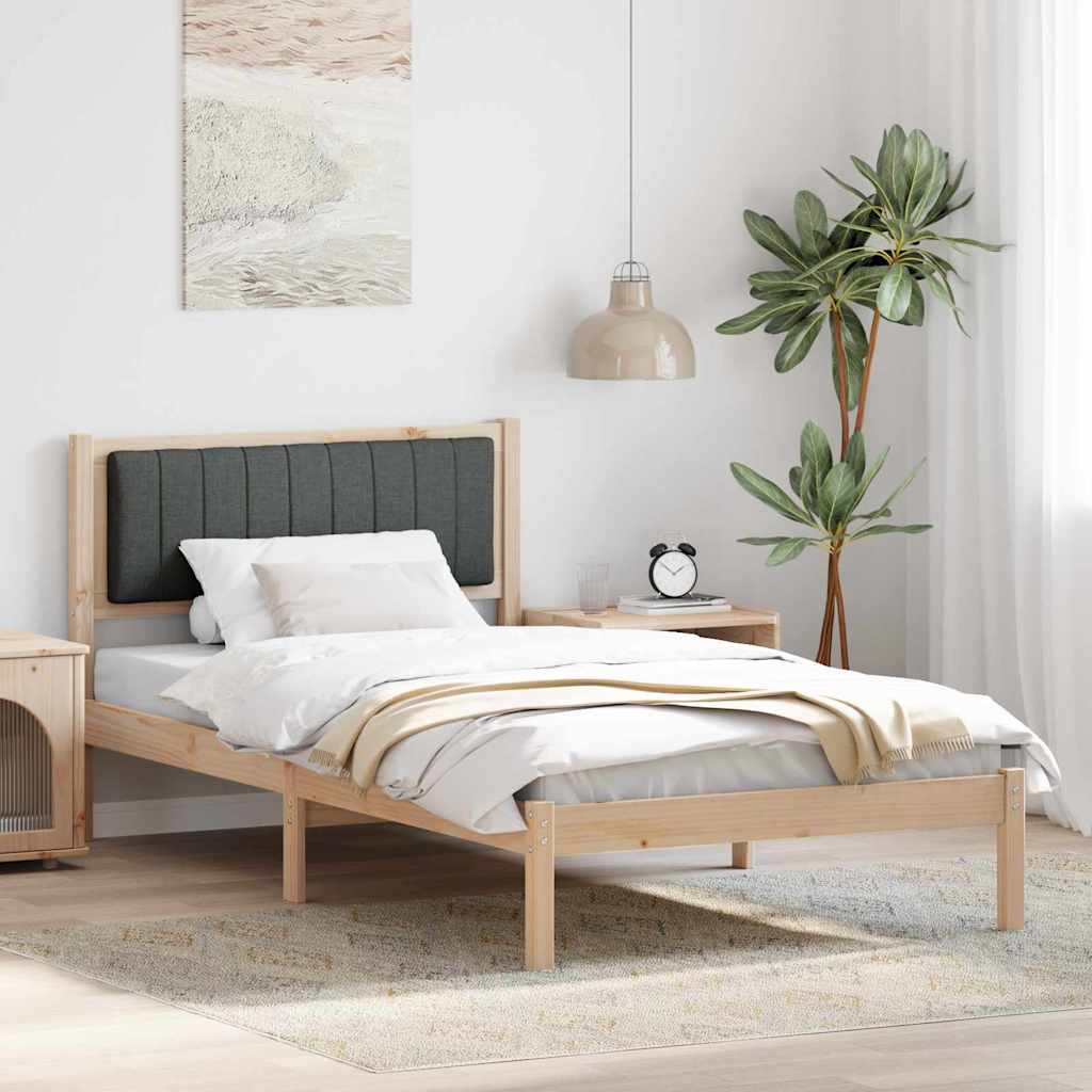 vidaXL Bedframe met Gevoerd Hoofdgedeelte Lichtgrijs 150 x 200 cm Stof