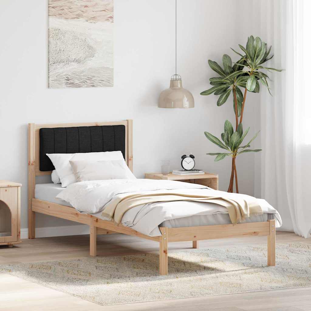 vidaXL Bedframe met Gevoerd Hoofdgedeelte Lichtgrijs 150 x 200 cm Stof