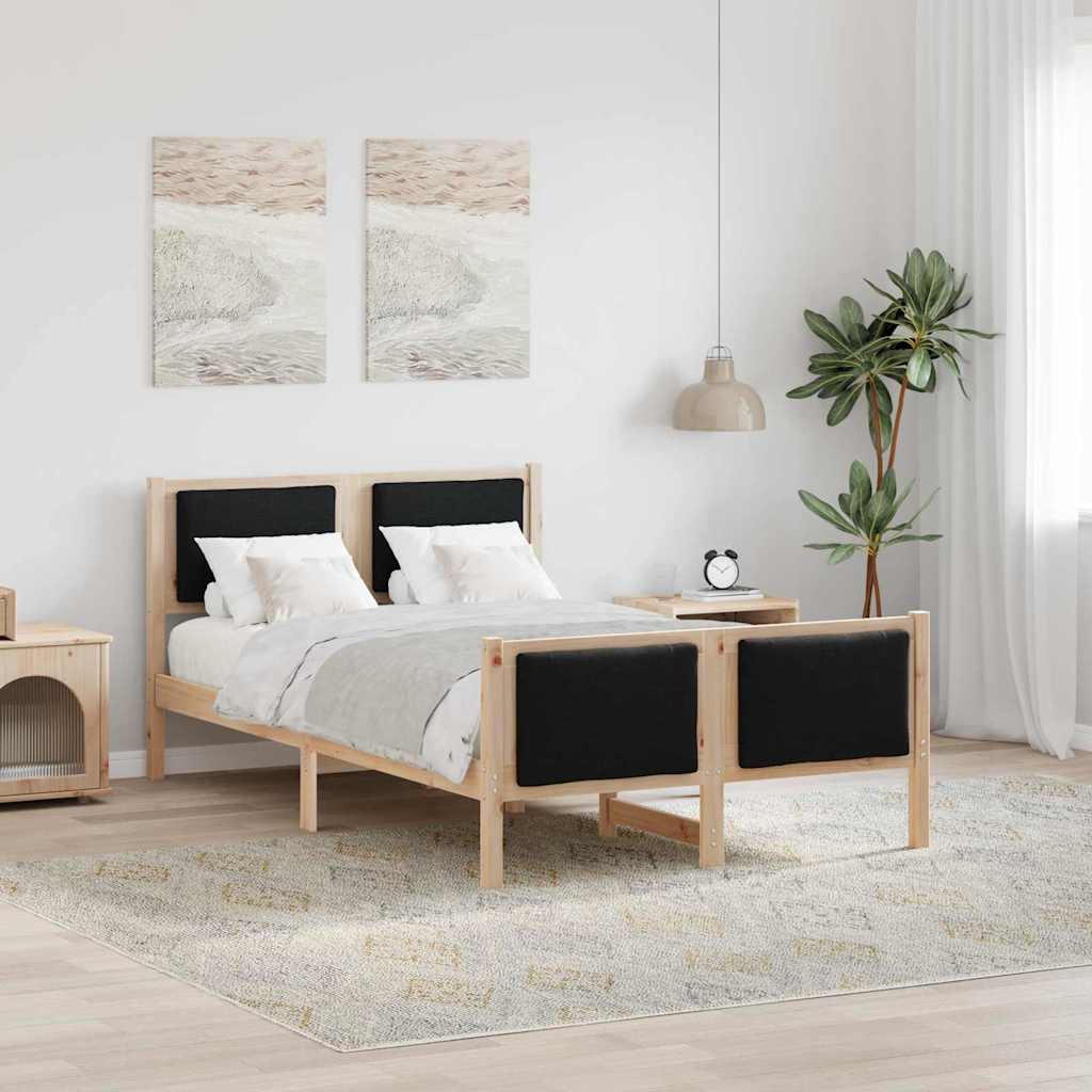 vidaXL Bedframe met hoofdeinde Lichtgrijs 200 x 200 cm Stof