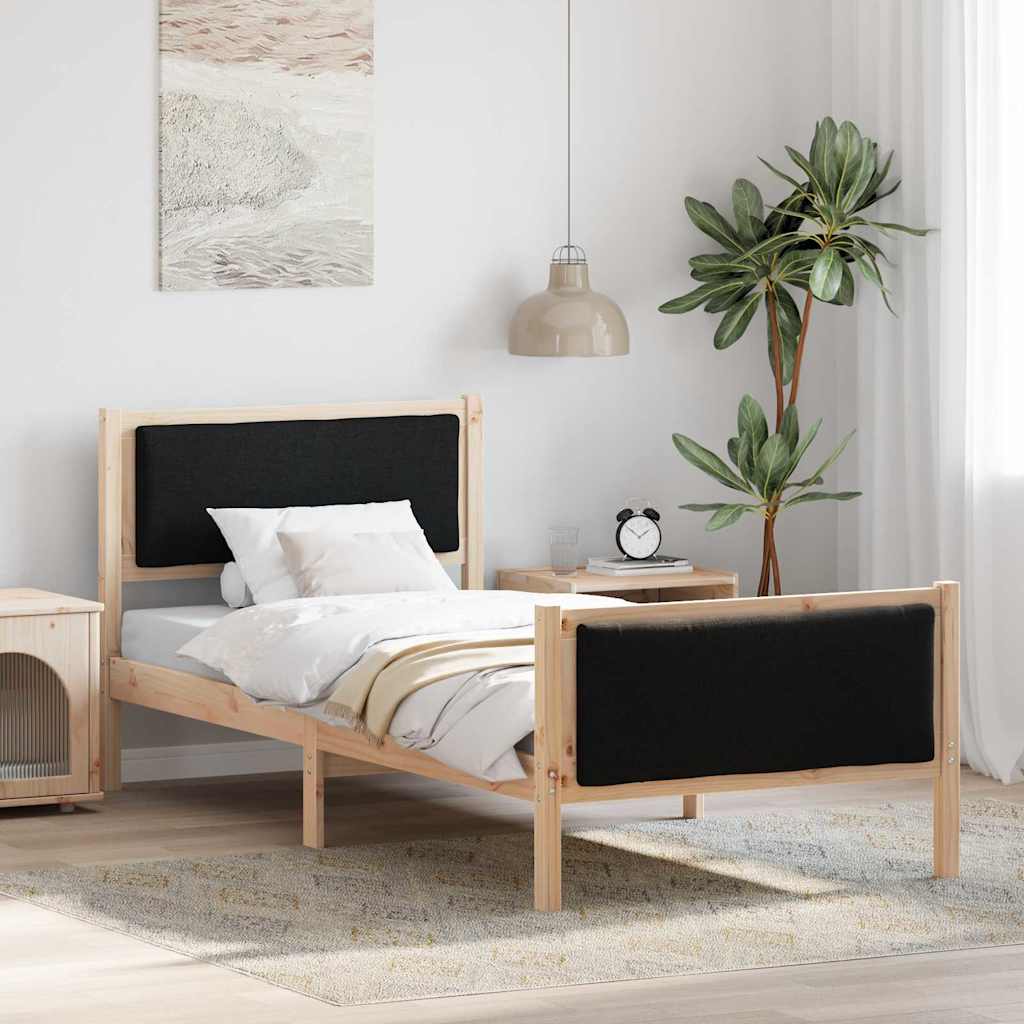 vidaXL Bedframe met hoofdeinde Lichtgrijs 200 x 200 cm Stof
