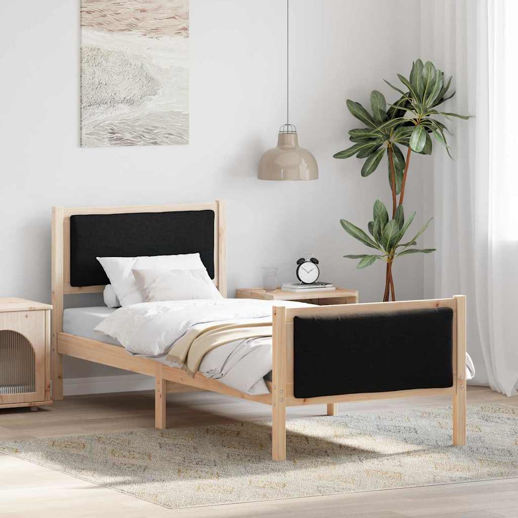 vidaXL Bedframe met hoofdeinde Lichtgrijs 200 x 200 cm Stof