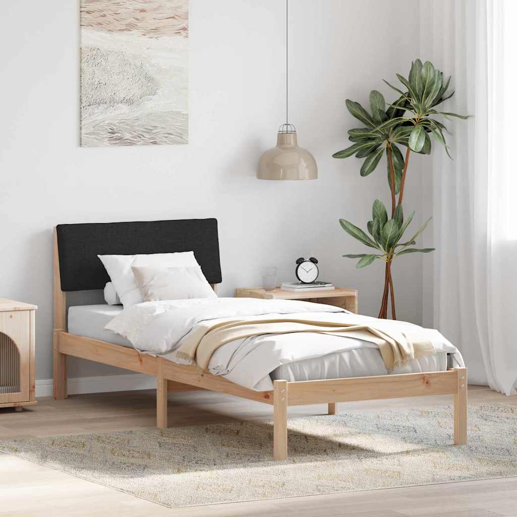 vidaXL Bedframe Bruin en lichtgrijs 200 x 200 cm Massief grenenhout