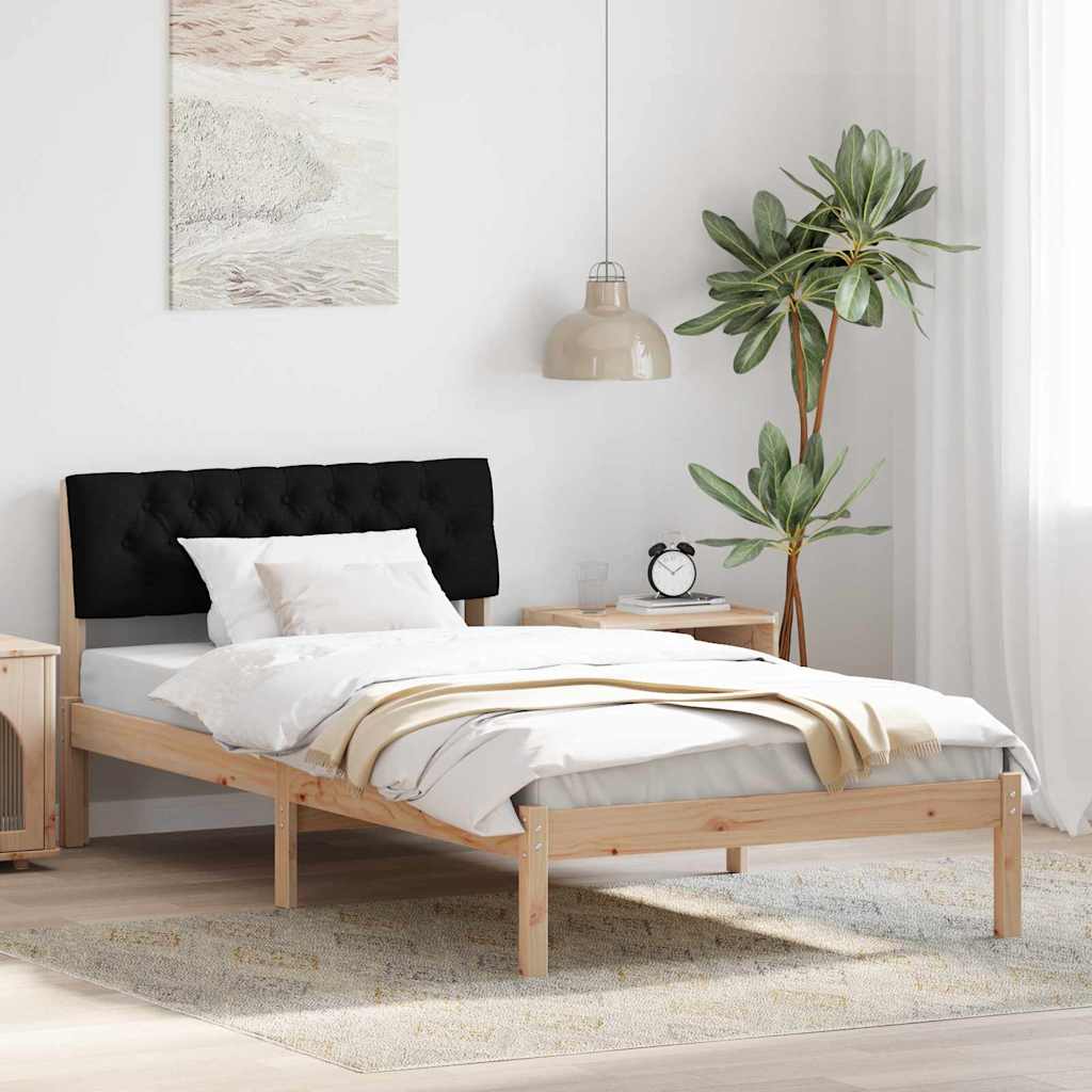 vidaXL Bedframe Bruin en lichtgrijs 200 x 200 cm Massief grenenhout
