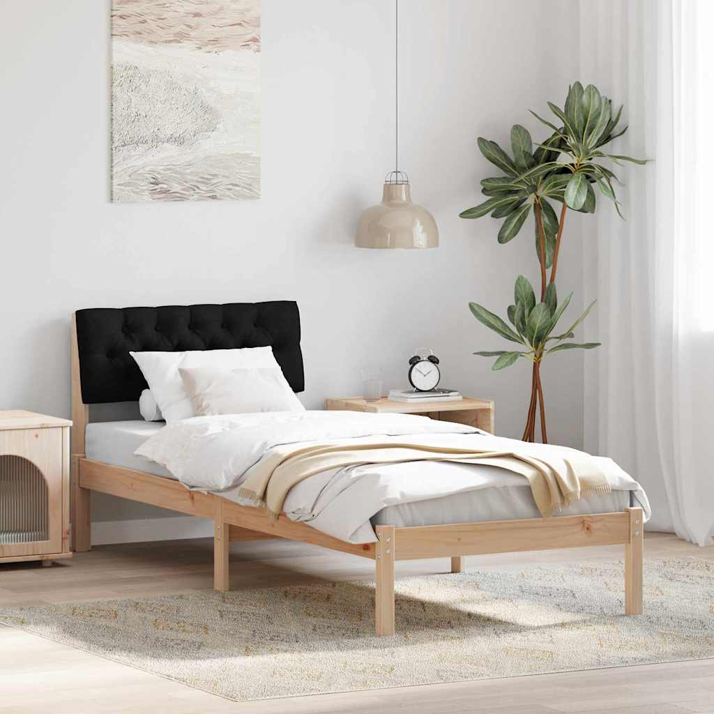 vidaXL Bedframe Bruin en lichtgrijs 200 x 200 cm Massief grenenhout