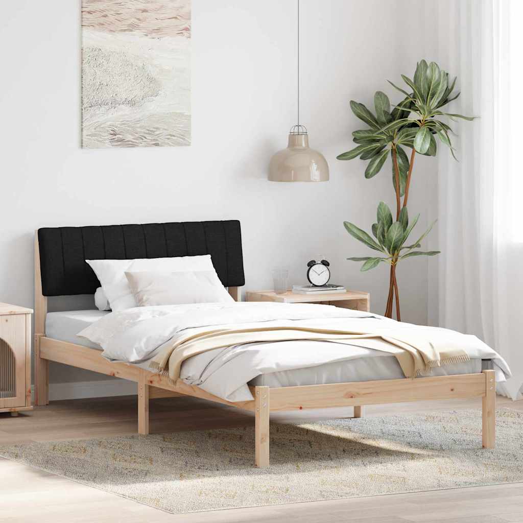 vidaXL Bedframe Bruin en lichtgrijs 200 x 200 cm Massief grenenhout