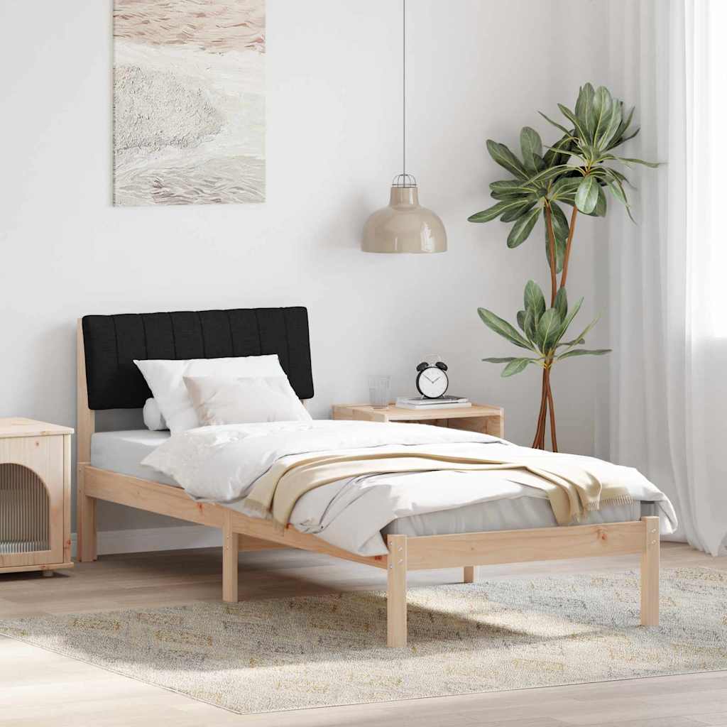 vidaXL Bedframe Bruin en lichtgrijs 200 x 200 cm Massief grenenhout