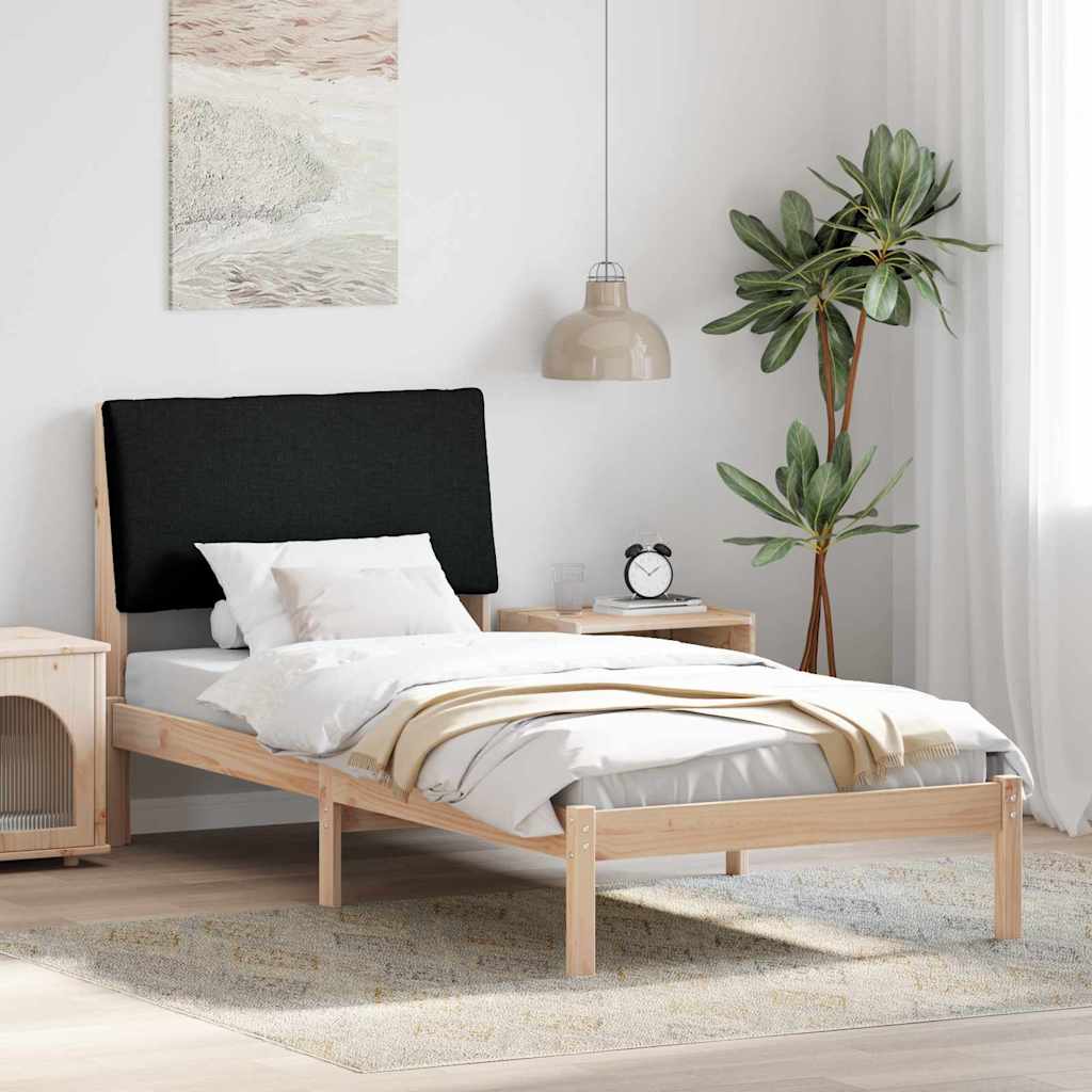 vidaXL Bedframe Bruin en lichtgrijs 200 x 200 cm Massief grenenhout