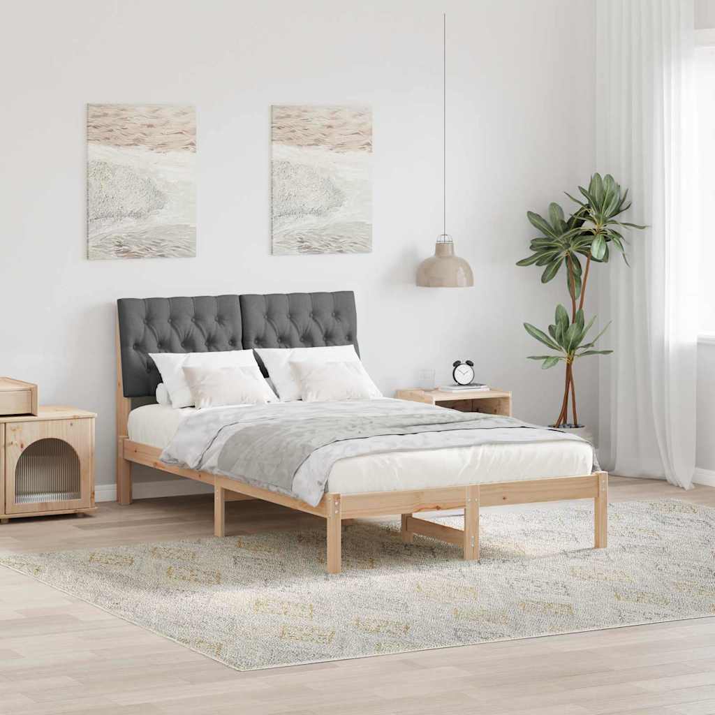 vidaXL Bedframe met Gevoerd Hoofdgedeelte Bruin 200 x 200 cm