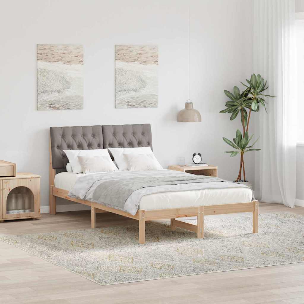 vidaXL Bedframe met Gevoerd Hoofdgedeelte Bruin 200 x 200 cm
