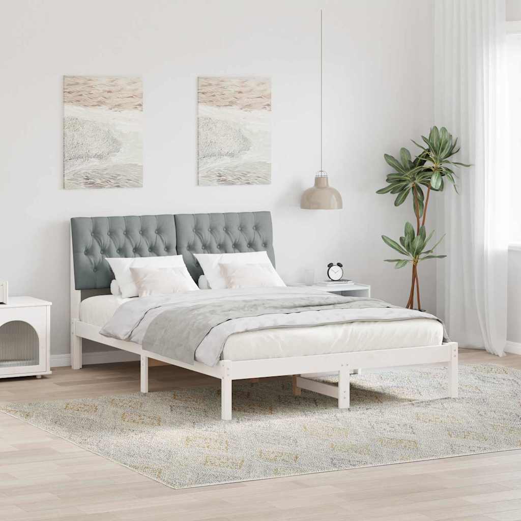 vidaXL Bedframe met Gevoerd Hoofdgedeelte Bruin 200 x 200 cm