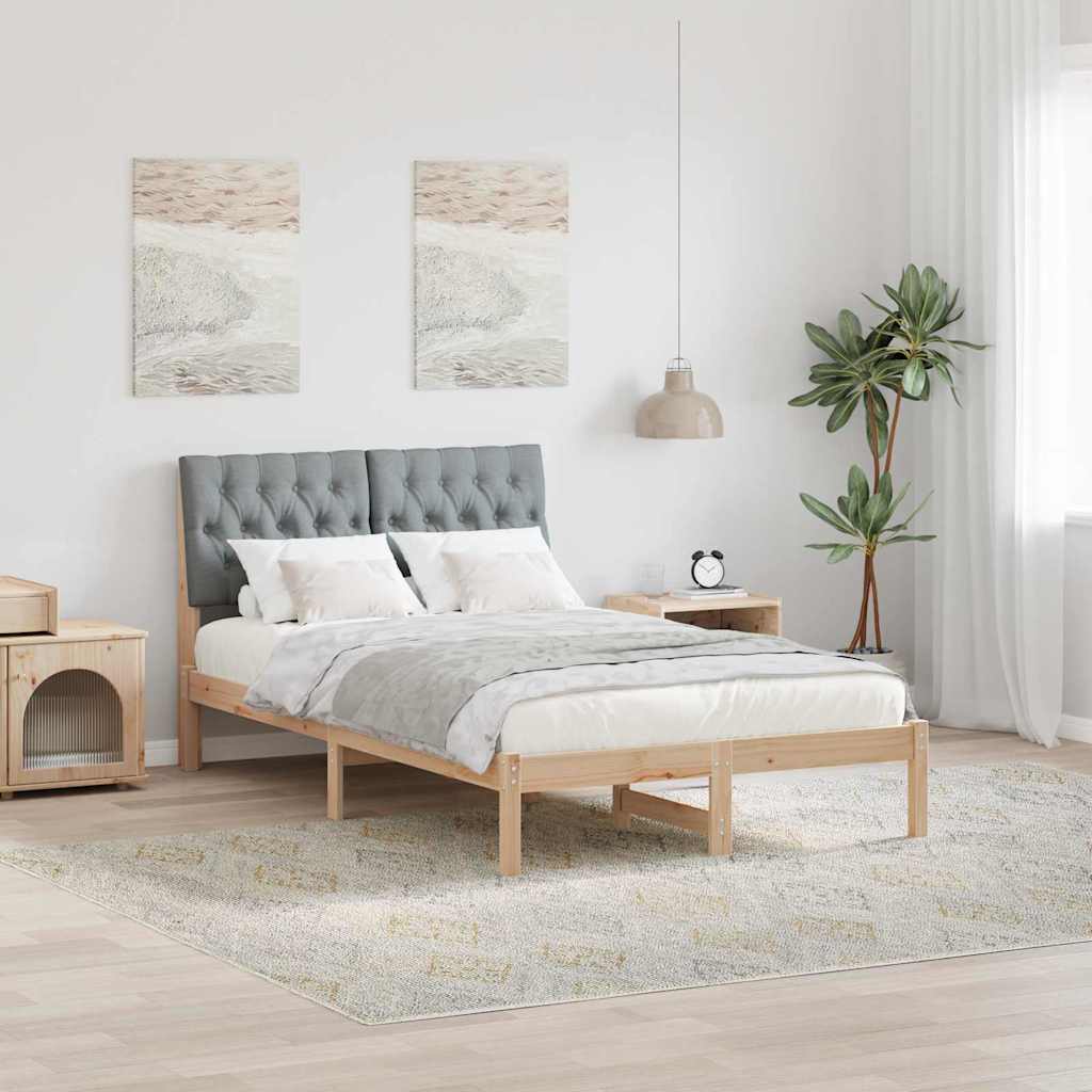 vidaXL Bedframe met Gevoerd Hoofdgedeelte Bruin 200 x 200 cm