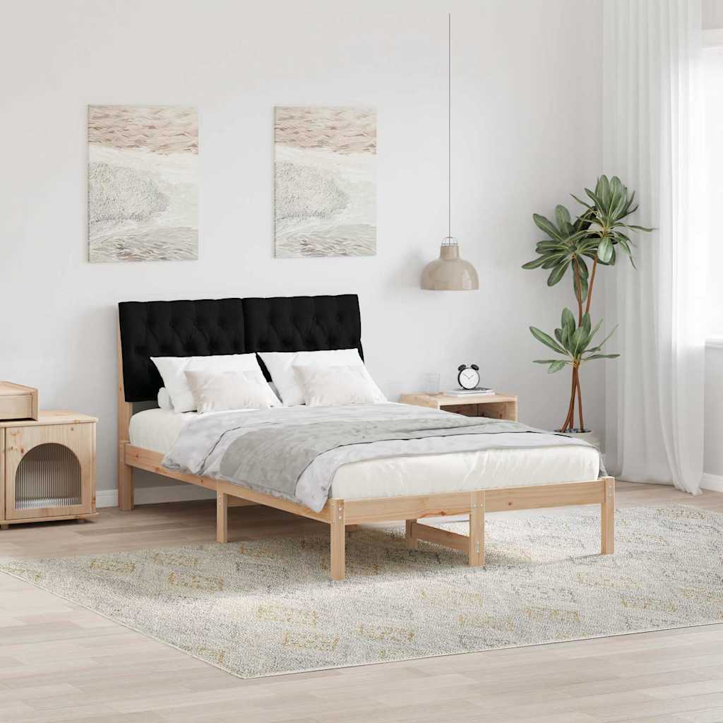 vidaXL Bedframe met Gevoerd Hoofdgedeelte Bruin 200 x 200 cm