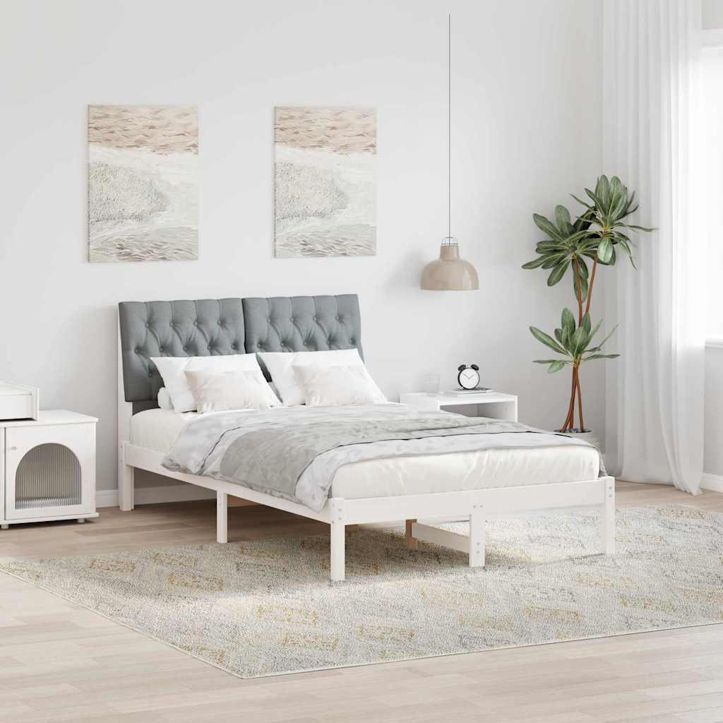 vidaXL Bedframe met Gevoerd Hoofdgedeelte Bruin 200 x 200 cm