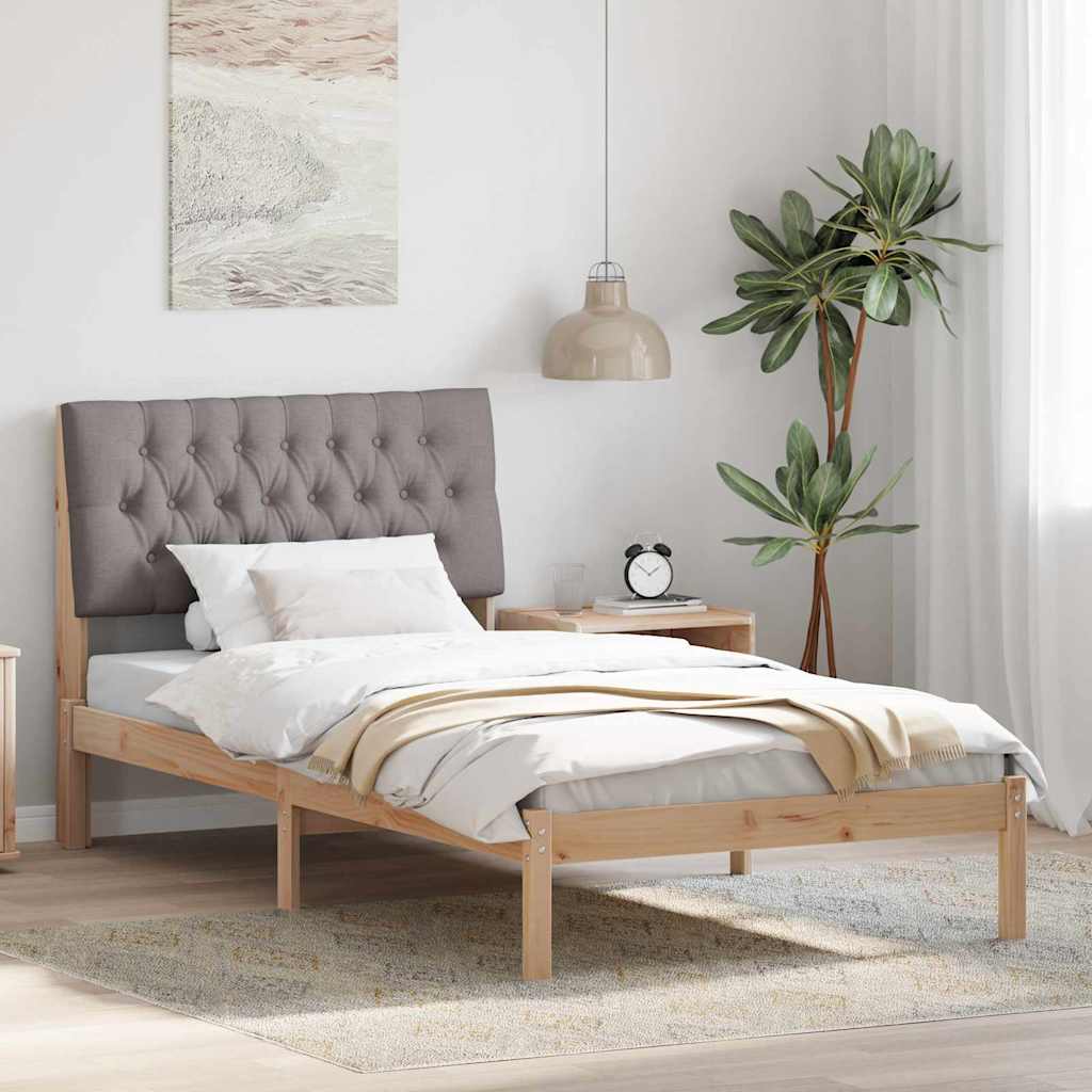 vidaXL Bedframe met Gevoerd Hoofdgedeelte Bruin 200 x 200 cm
