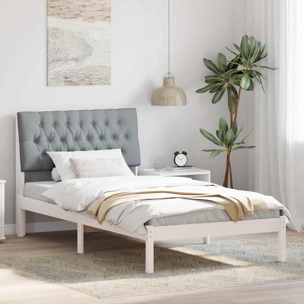 vidaXL Bedframe met Gevoerd Hoofdgedeelte Bruin 200 x 200 cm