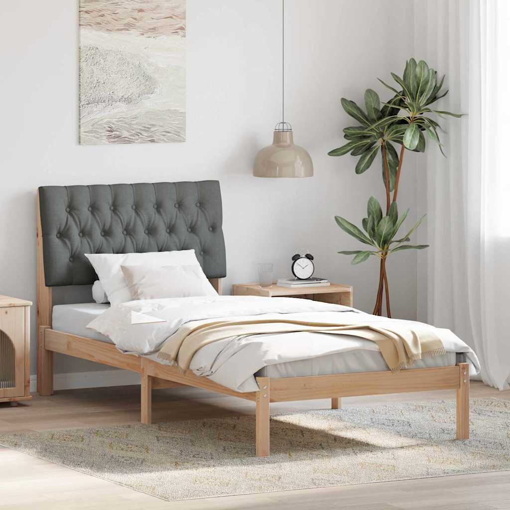 vidaXL Bedframe met Gevoerd Hoofdgedeelte Bruin 200 x 200 cm