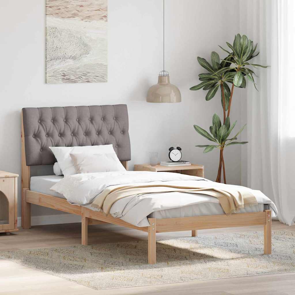 vidaXL Bedframe met Gevoerd Hoofdgedeelte Bruin 200 x 200 cm
