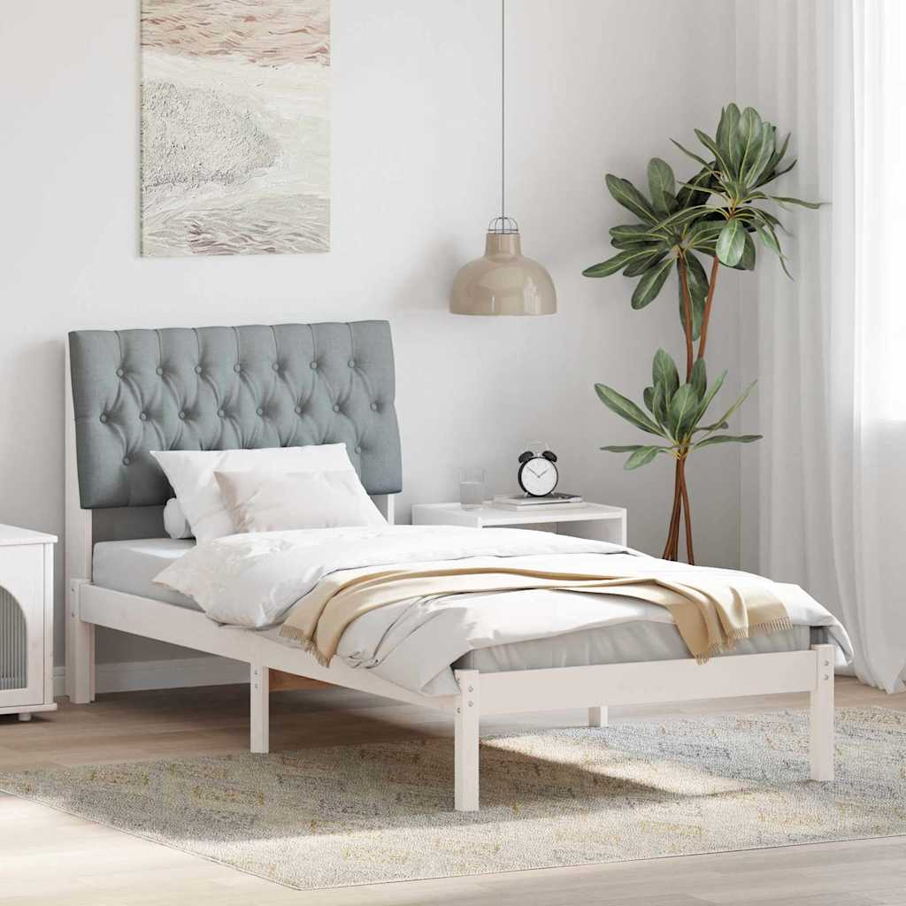 vidaXL Bedframe met Gevoerd Hoofdgedeelte Bruin 200 x 200 cm