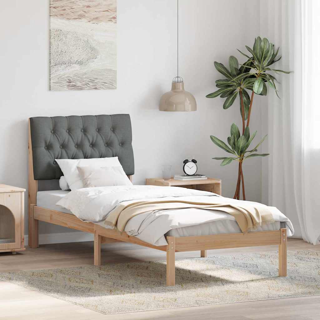 vidaXL Bedframe met Gevoerd Hoofdgedeelte Bruin 200 x 200 cm