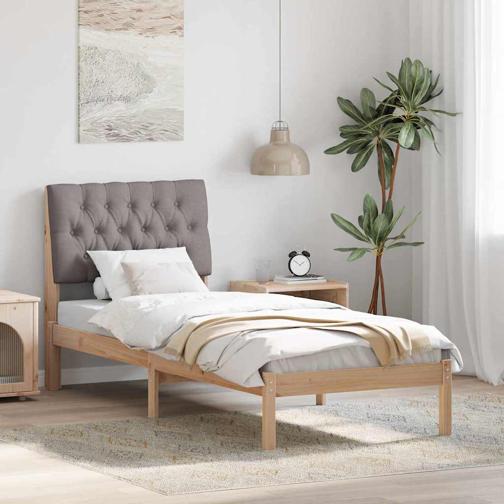 vidaXL Bedframe met Gevoerd Hoofdgedeelte Bruin 200 x 200 cm
