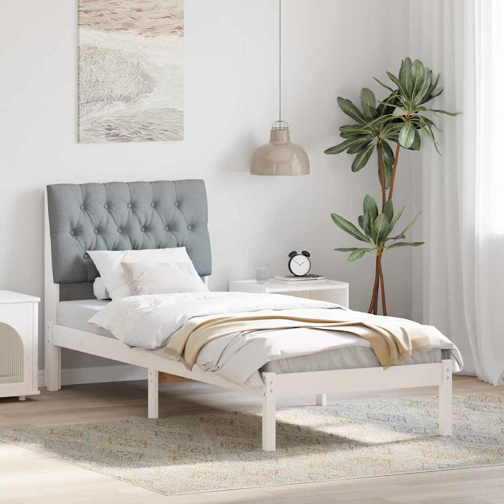 vidaXL Bedframe met Gevoerd Hoofdgedeelte Bruin 200 x 200 cm
