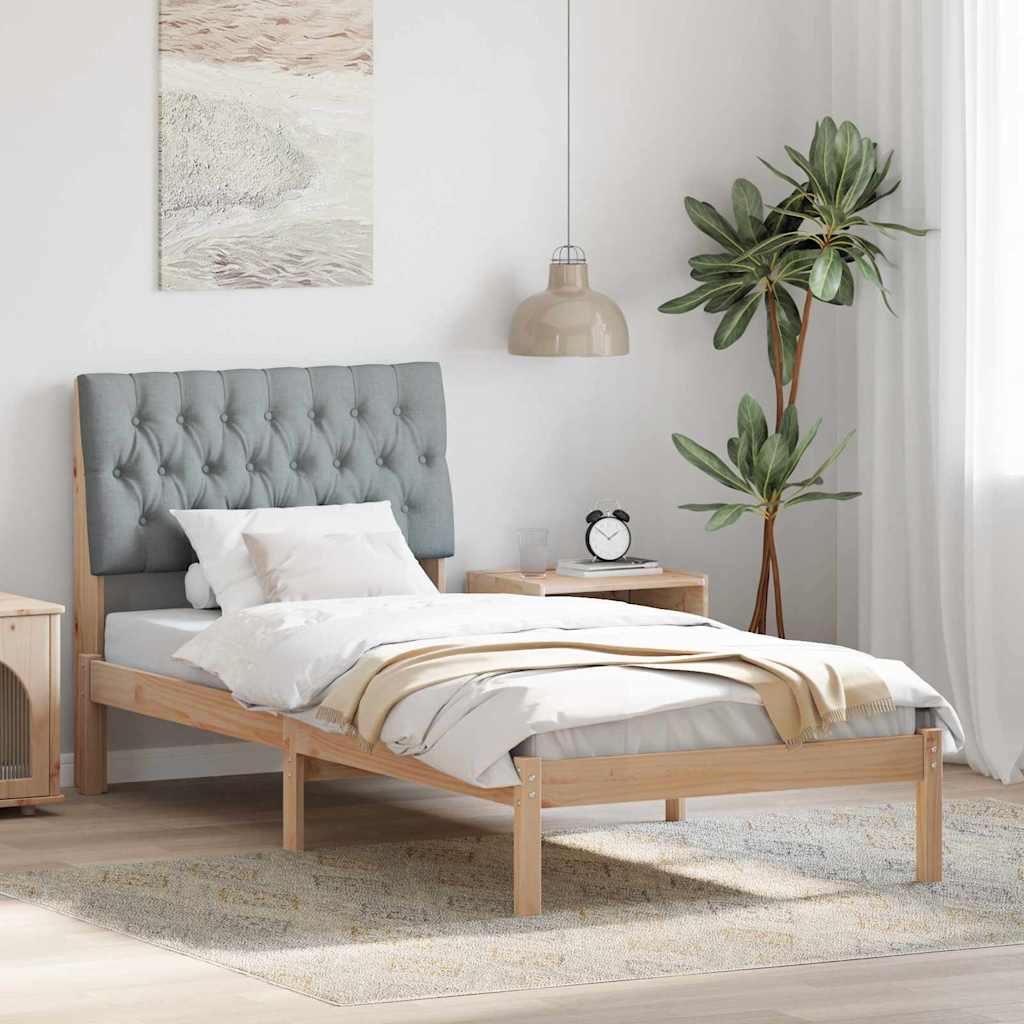 vidaXL Bedframe met Gevoerd Hoofdgedeelte Bruin 200 x 200 cm