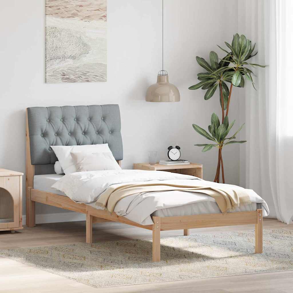 vidaXL Bedframe met Gevoerd Hoofdgedeelte Bruin 200 x 200 cm