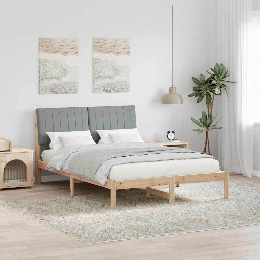 vidaXL Bedframe met hoofdeinde Bruin 75 x 190 cm Stof