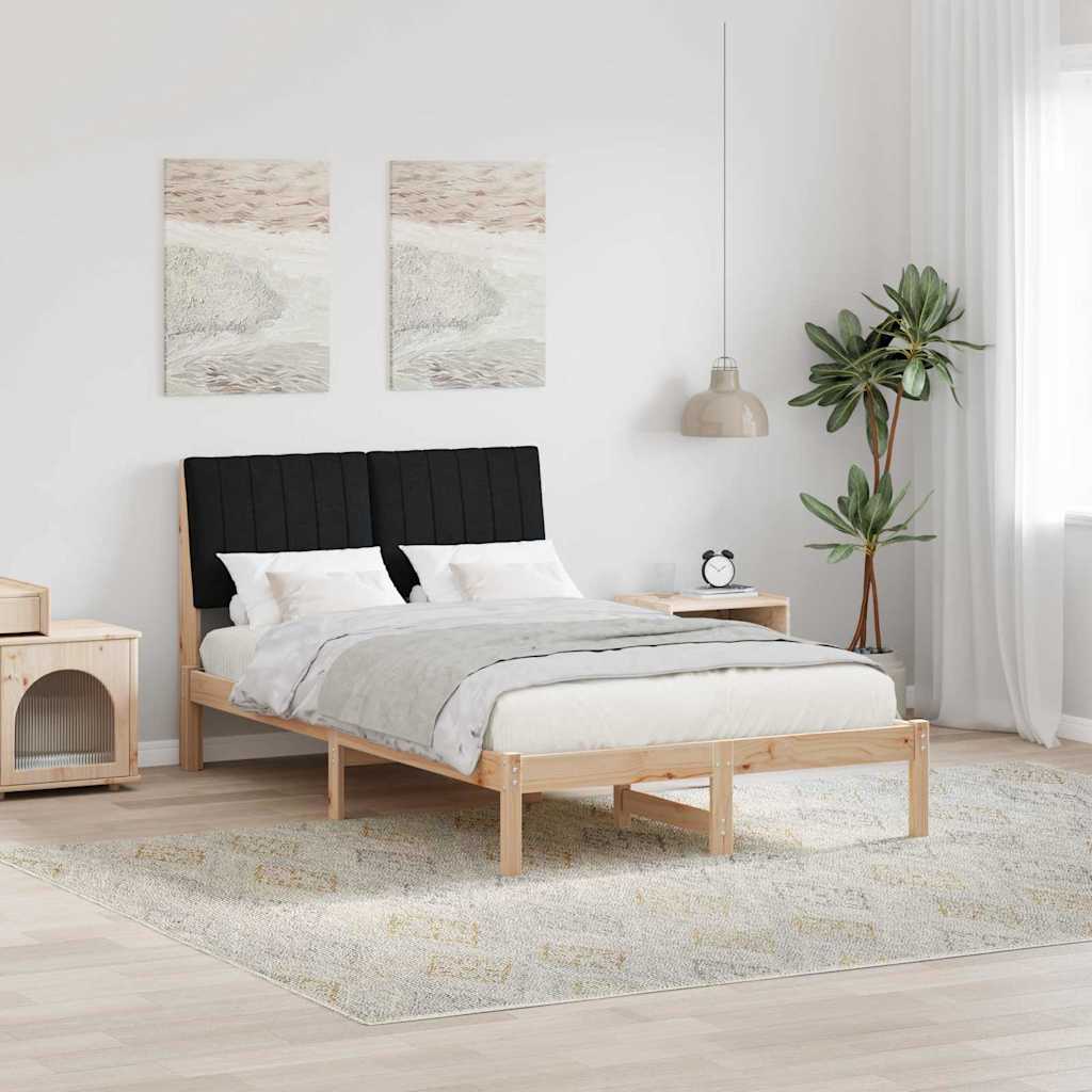 vidaXL Bedframe met hoofdeinde Bruin 75 x 190 cm Stof